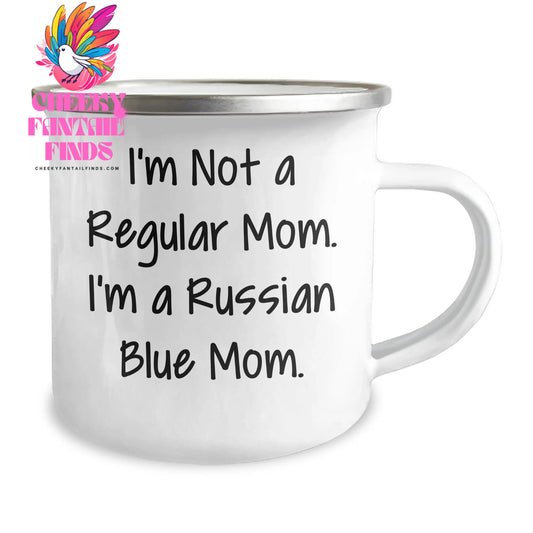 Russian Blue Cat Mom Gifts from Mom for Dad, Funny Camping Mug for Men, Unique Father's Day Unique Gifts - Image 2