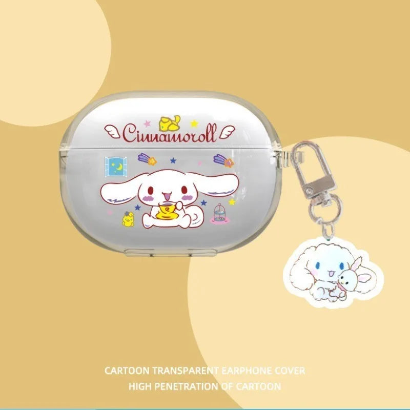 Cute Cartoon Role Earphone Protective Case for Redmi Buds 4 Pro Soft Clear Headphone Protect Cover Redmi Buds4 Pro with Pendant