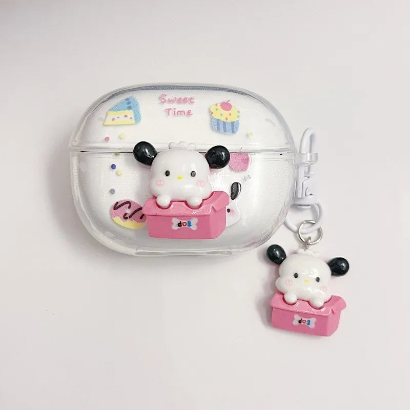 Cute Cartoon Role Earphone Protective Case for Redmi Buds 4 Pro Soft Clear Headphone Protect Cover Redmi Buds4 Pro with Pendant