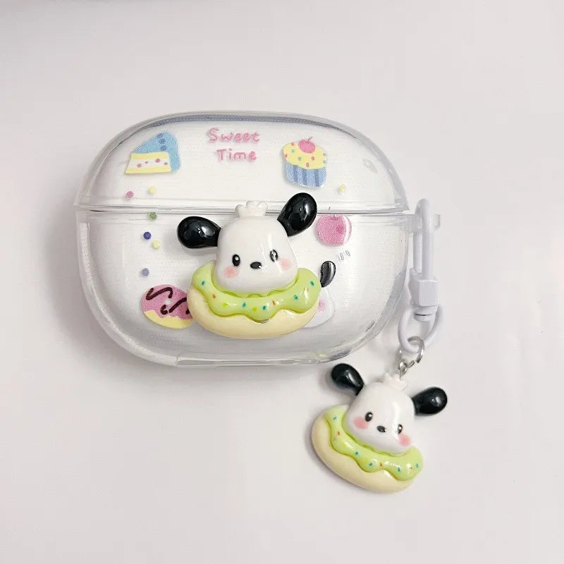 Cute Cartoon Role Earphone Protective Case for Redmi Buds 4 Pro Soft Clear Headphone Protect Cover Redmi Buds4 Pro with Pendant