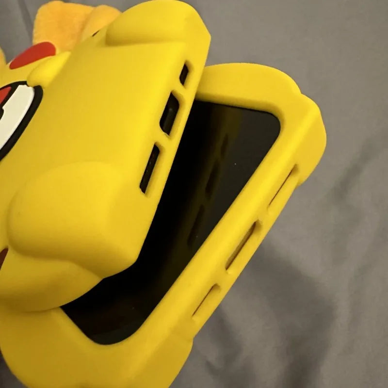 Kawaii Pokemon 3D Shape Anime Cartoon Pikachu Cute Long Ears Phone Case for Iphone 11/12/13/14/15pro Promax Festival Gift