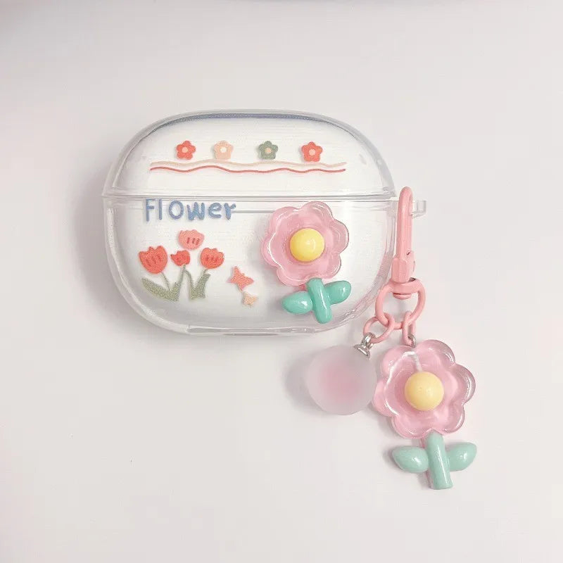 Cute Cartoon Role Earphone Protective Case for Redmi Buds 4 Pro Soft Clear Headphone Protect Cover Redmi Buds4 Pro with Pendant