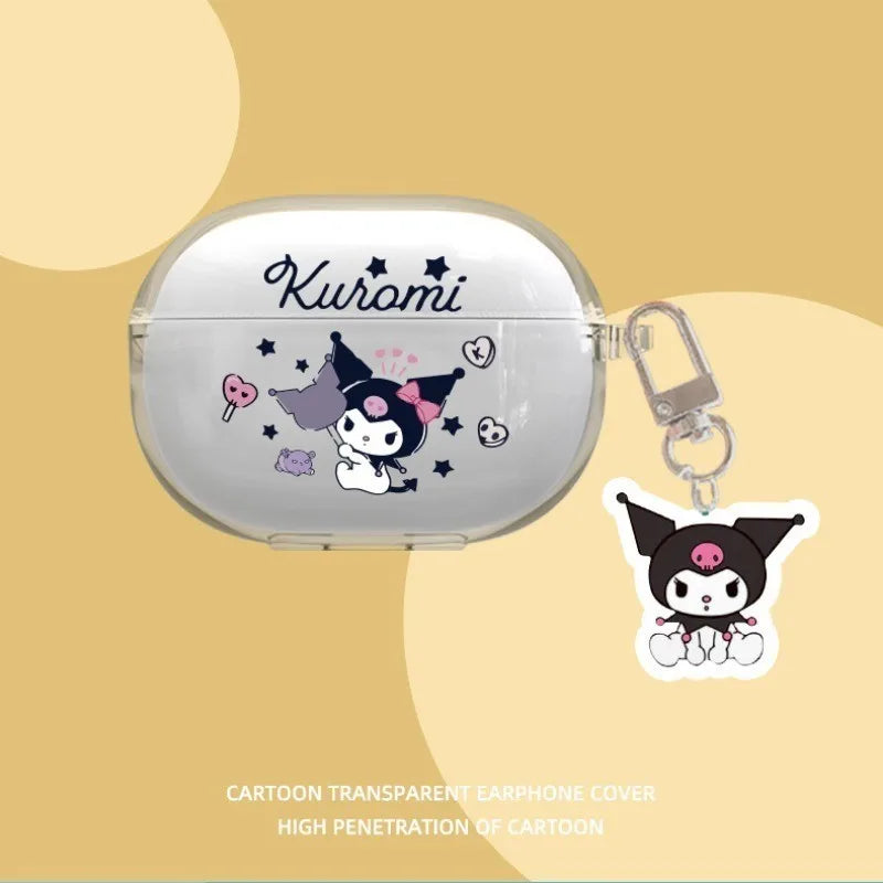 Cute Cartoon Role Earphone Protective Case for Redmi Buds 4 Pro Soft Clear Headphone Protect Cover Redmi Buds4 Pro with Pendant