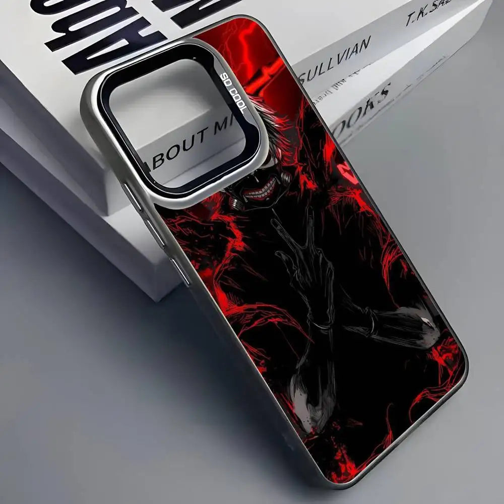 Anime Tokyo C-Choul Phone Case For iPhone 16 15 14 13 12 11 Pro Max Grey Black Phone Covers Matte Laser Metallic Aurora Funda
