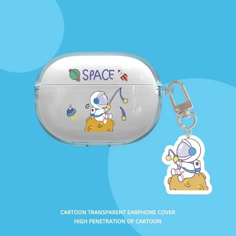 Cute Cartoon Role Earphone Protective Case for Redmi Buds 4 Pro Soft Clear Headphone Protect Cover Redmi Buds4 Pro with Pendant