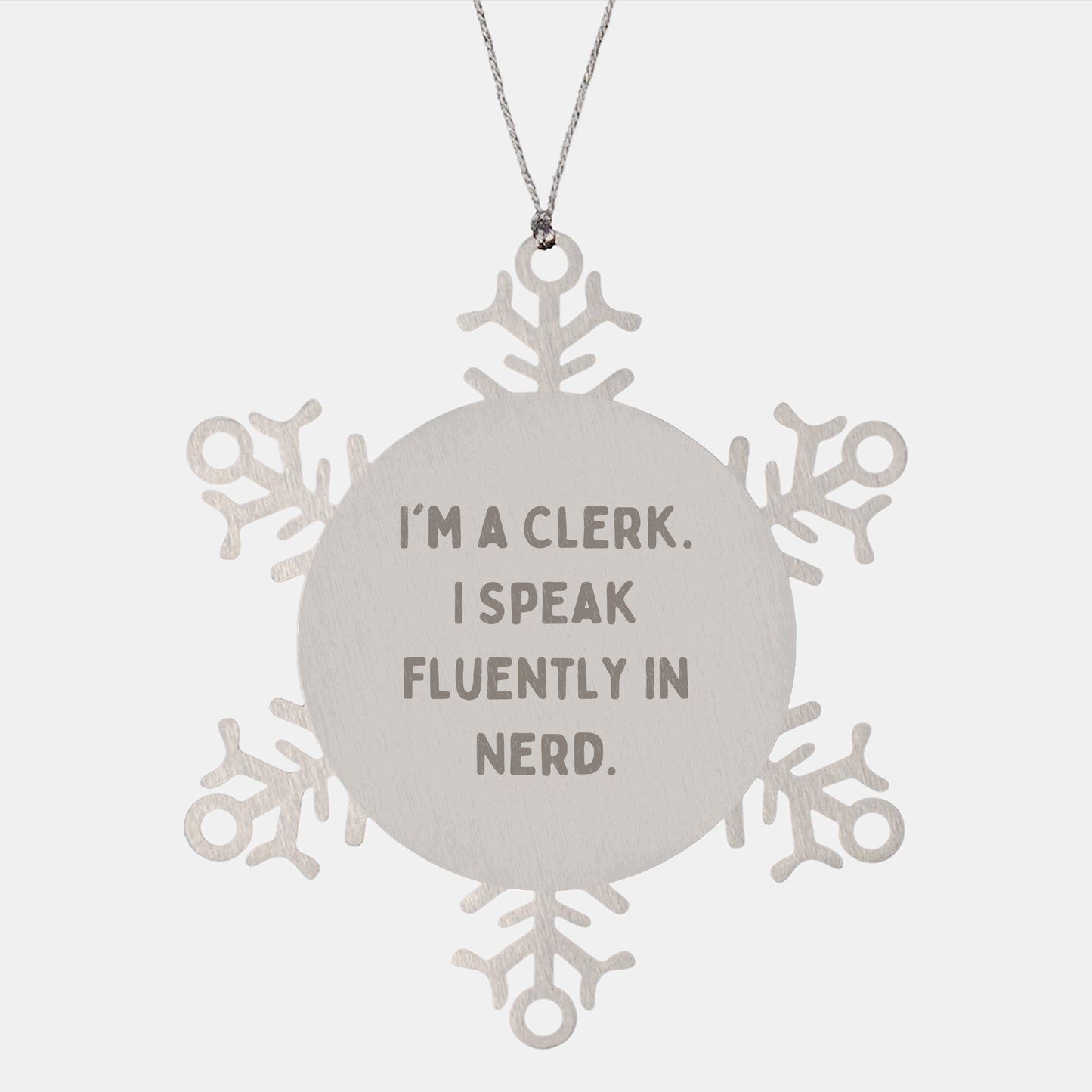 Clerk Snowflake Ornament Gifts from Friends Unique Christmas Memorable Presents for Him Her - Image 1