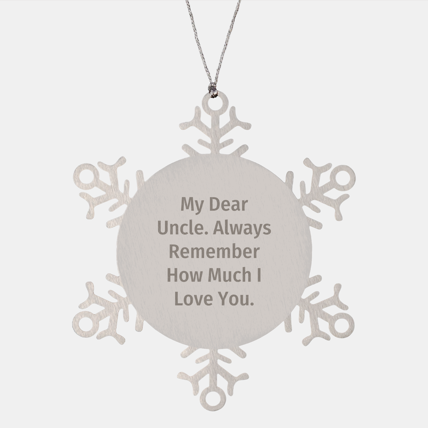 Funny Uncle Snowflake Ornament Gifts from Men to Uncle, Snowflake Ornaments for Uncle, Christmas Unique Gifts - Image 1