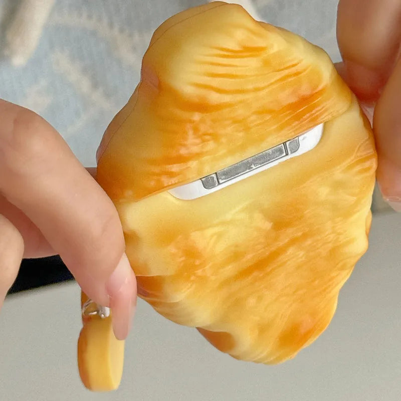 3D Croissant Bread Suitable For Airpods Protective Cover Airpods Pro Headphone Cover Airpods 2 Wireless Bluetooth Airpods 3