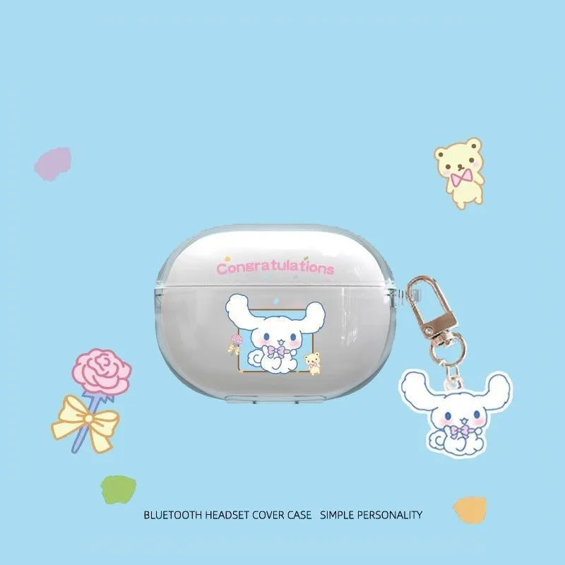 Cute Cartoon Role Earphone Protective Case for Redmi Buds 4 Pro Soft Clear Headphone Protect Cover Redmi Buds4 Pro with Pendant
