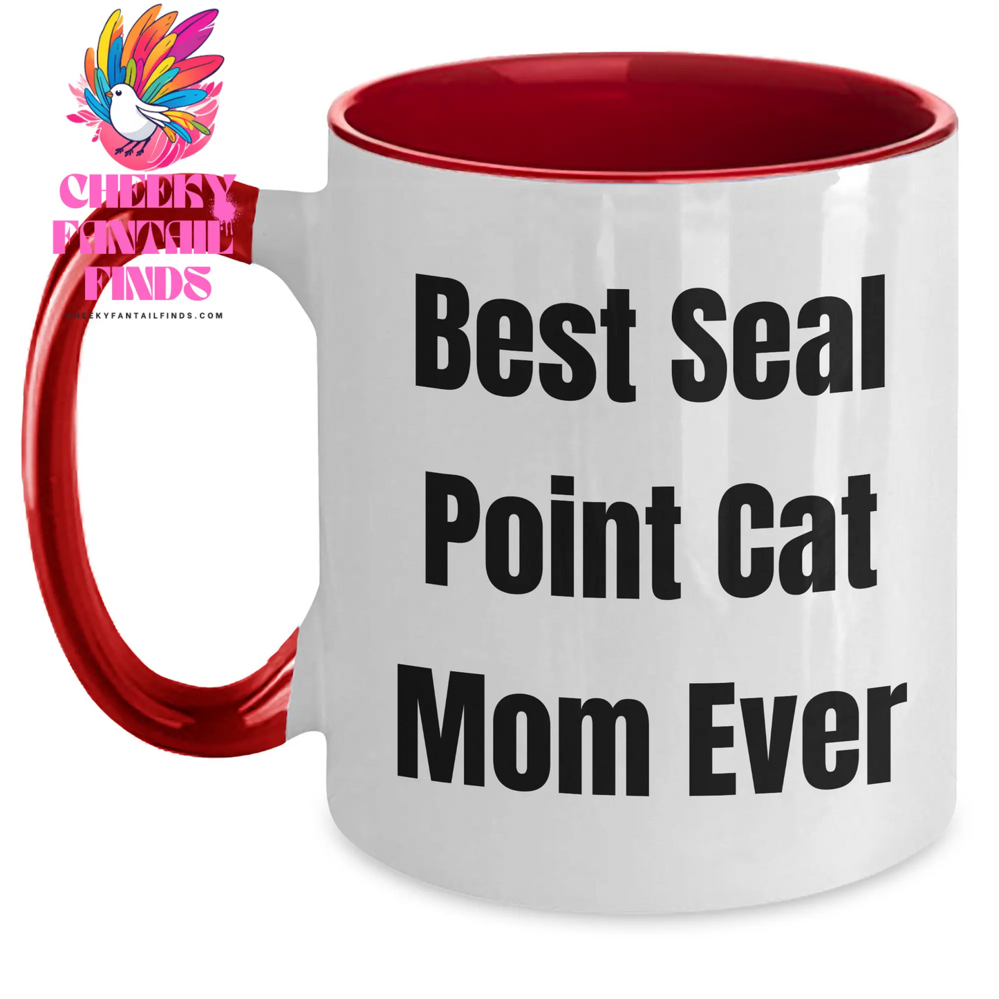 Seal Point Cat Mom's Best Gift for Father's Day Two Tone Coffee Mug, Funny Quote - Gifts from Mom to Dad - Main