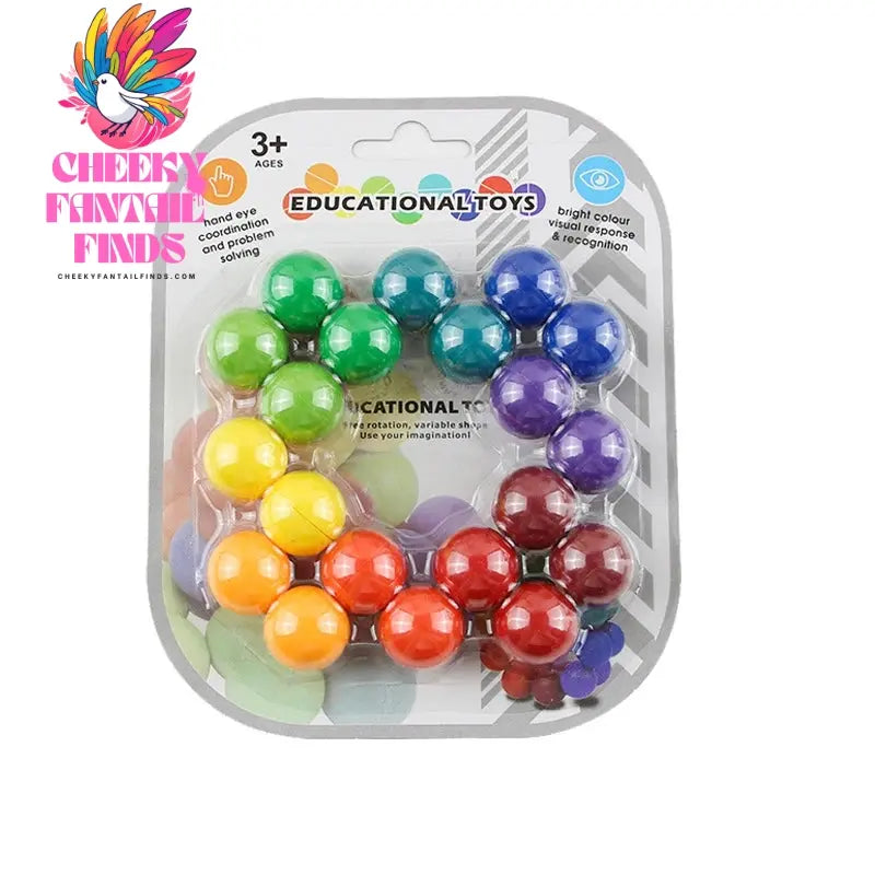 Sensory Fidget Toys DIY 3D Rotating Educational Balls Stress Anxiety Relief ADHD Cool Desk Toy Calm Down Travel Airplane Toys Cheeky Fantail Finds