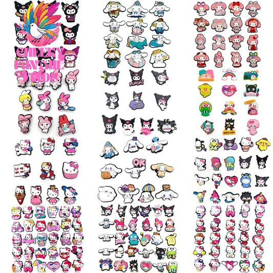 Series Suit Cartoon Shoe Charms for shoes DIY Shoe Decorations Accessories Melody Sandals Decorate for Party Kids Gifts Cheeky Fantail Finds