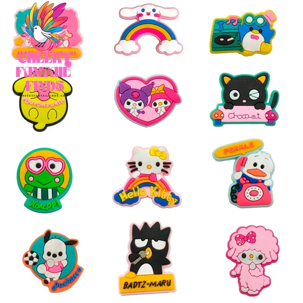 Series Suit Cartoon Shoe Charms for shoes DIY Shoe Decorations Accessories Melody Sandals Decorate for Party Kids Gifts Cheeky Fantail Finds