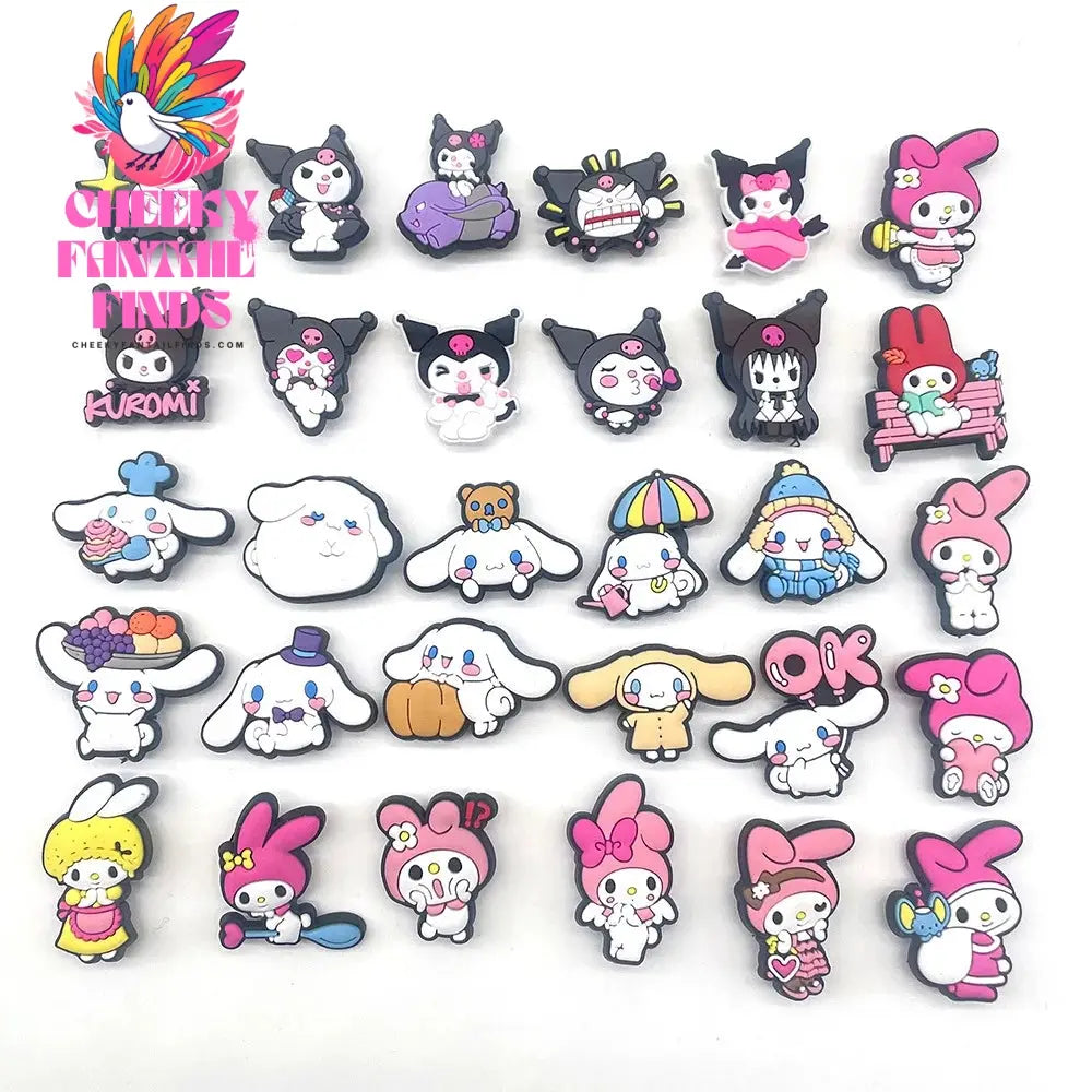 Series Suit Cartoon Shoe Charms for shoes DIY Shoe Decorations Accessories Melody Sandals Decorate for Party Kids Gifts Cheeky Fantail Finds