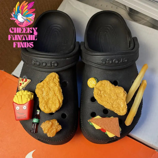 Shoe Accessories Diy Fried Chicken Burger Shoe Buckle Cheeky Fantail Finds