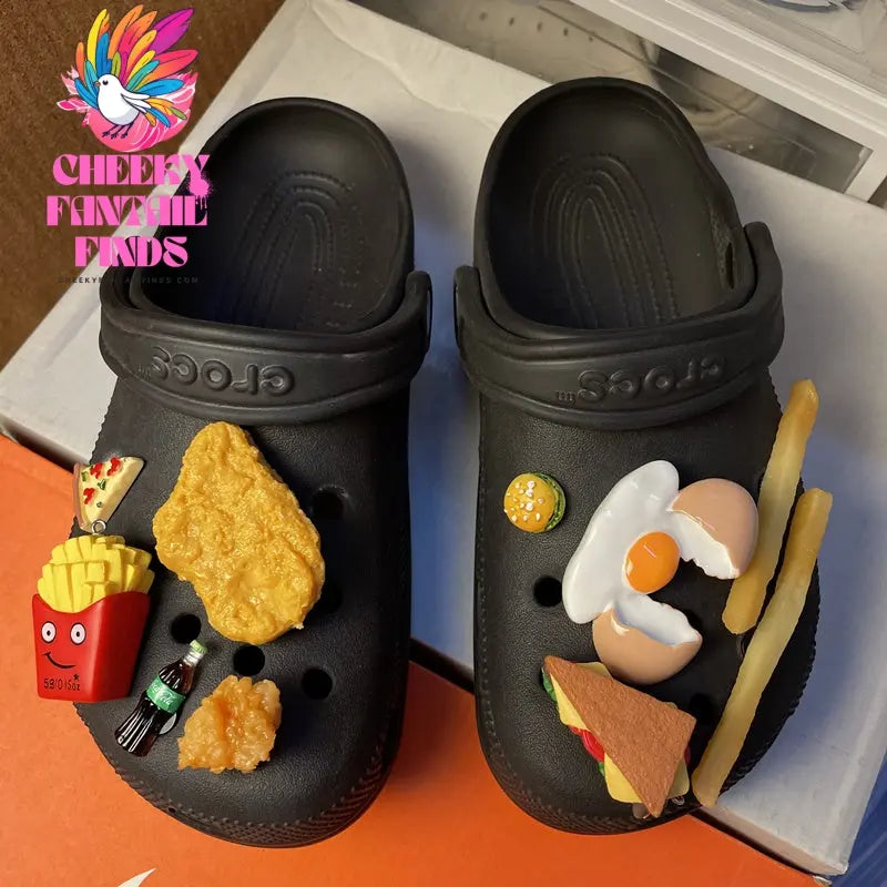 Shoe Accessories Diy Fried Chicken Burger Shoe Buckle Cheeky Fantail Finds