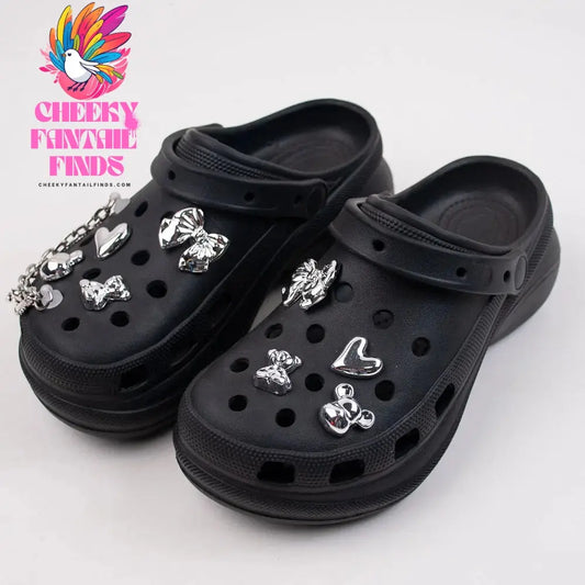 Shoe Charms DIY Acrylic Butterfly Cartoon Bear Decoration Buckle for Hole Shoe Charm Accessories Kids Party Girls Gift Cheeky Fantail Finds