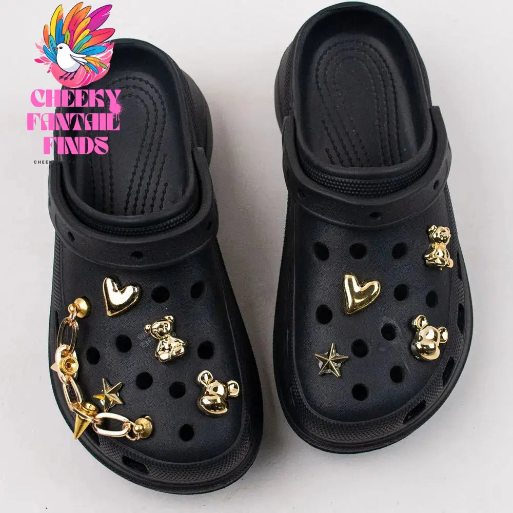 Shoe Charms DIY Acrylic Butterfly Cartoon Bear Decoration Buckle for Hole Shoe Charm Accessories Kids Party Girls Gift Cheeky Fantail Finds