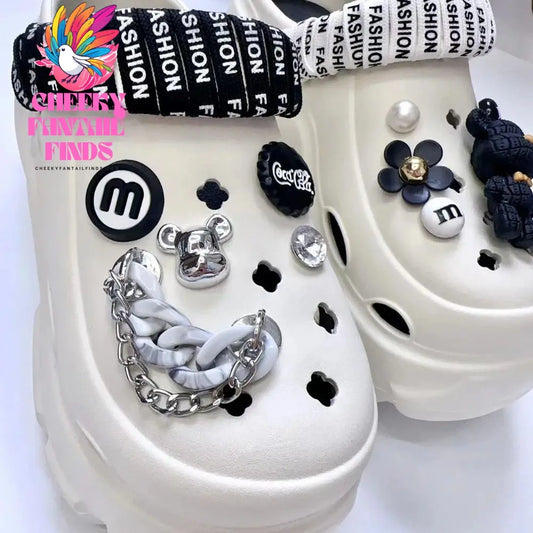 Shoe Charms DIY Cute 3D Bear Chain Detachable Decoration Buckle for Hole Shoe Charm Accessories Kids Party Girls Gift Cheeky Fantail Finds