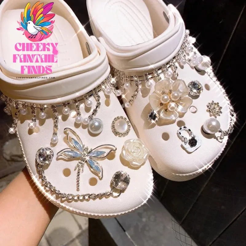 Shoe Charms DIY Garden Shoes Decoration Set Accessories Buckle for Hole Shoe Charm Accessories Kids Party Girls Gift Cheeky Fantail Finds