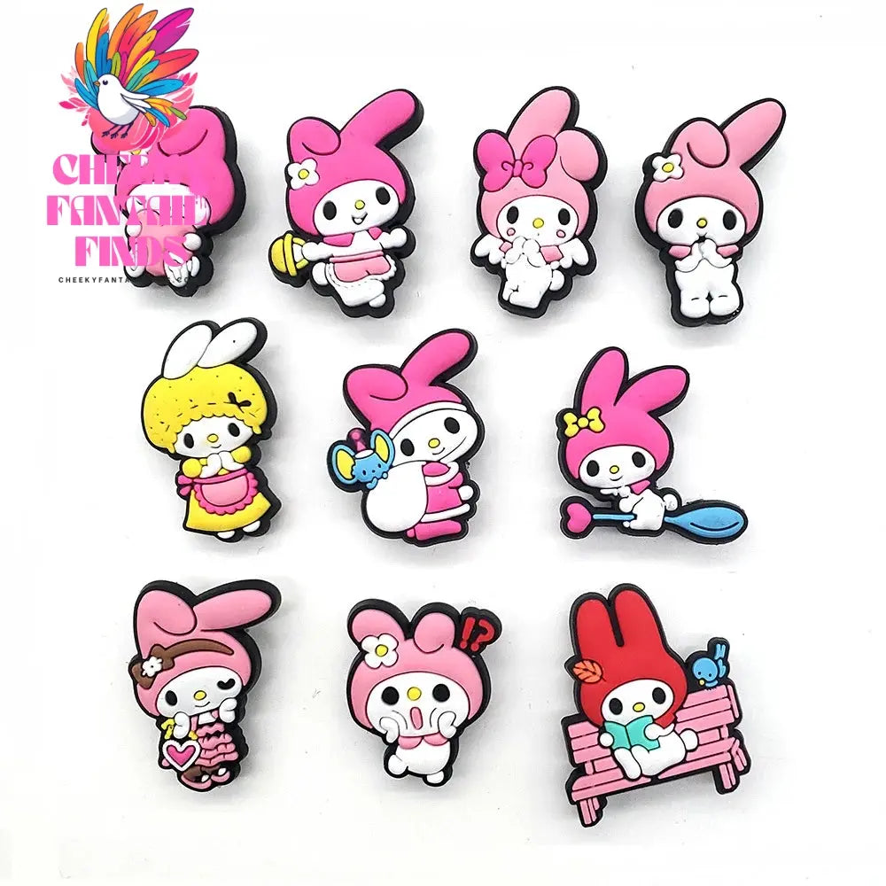 Shoe Charms Hello kitty My Melody Set Shoe Charms for Clogs Shoe Accessories Cheeky Fantail Finds