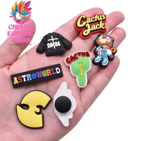 Shoe Charms PVC MAX size flower monster face clothes dress for Clogs Sandals Decoration Accessories buckles unisex Boys Gifts Cheeky Fantail Finds