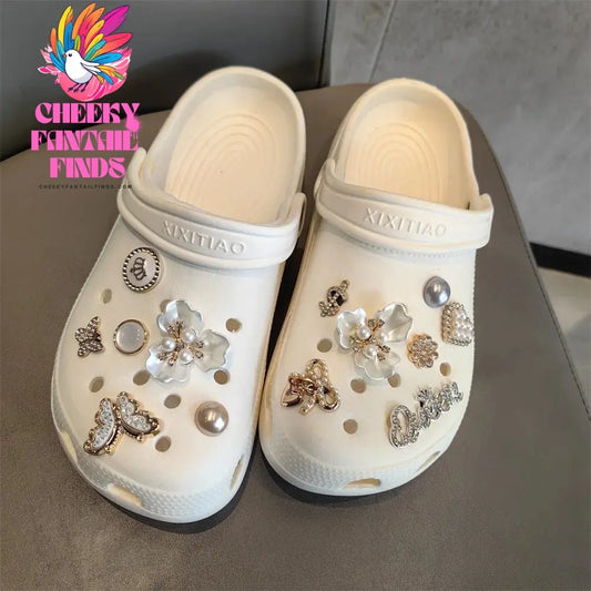 Shoe Charms for Crocs DIY Fashion Silver Bear Metal Shoe Buckle Decoration for Croc Shoe Charm Accessories Kids Party Girls Gift Cheeky Fantail Finds