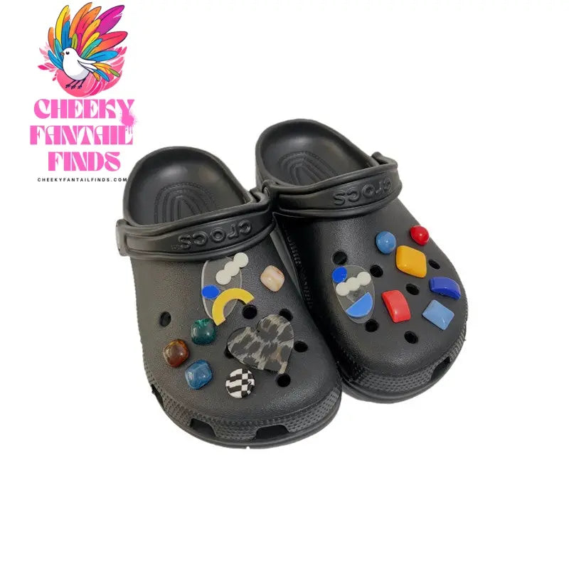 Shoe Flower Irregular Geometric Patch Accessories Cheeky Fantail Finds
