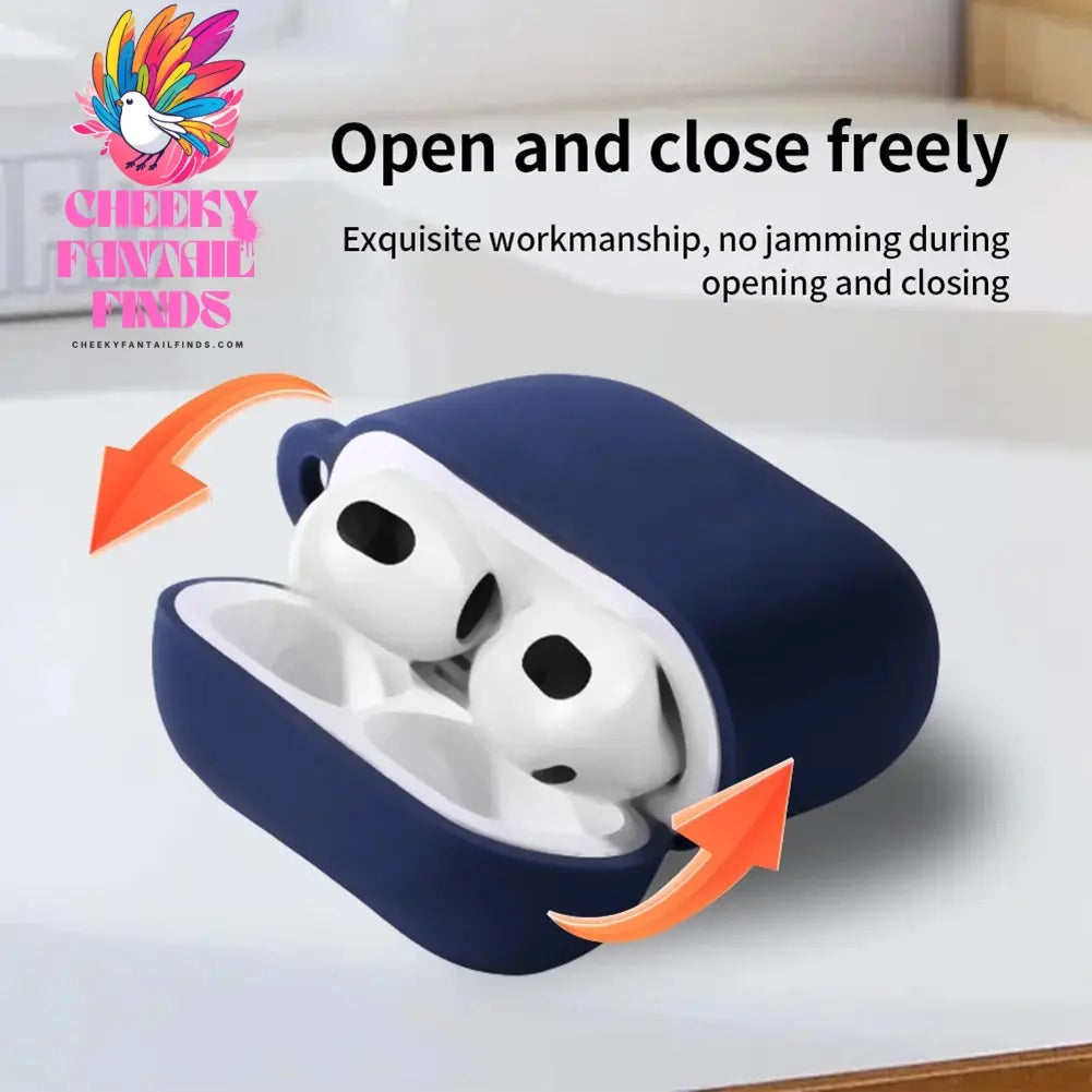 Silicone Soft Earphone Case Cover Shockproof Protector Cover with Carabiner Protective Shell Skin Box for Apple Airpods 4 (2024) Cheeky Fantail Finds