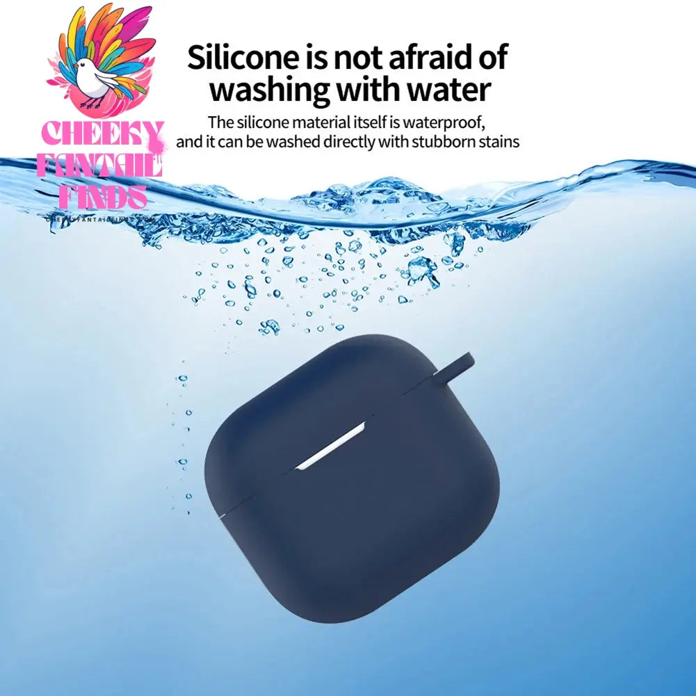 Silicone Soft Earphone Case Cover Shockproof Protector Cover with Carabiner Protective Shell Skin Box for Apple Airpods 4 (2024) Cheeky Fantail Finds