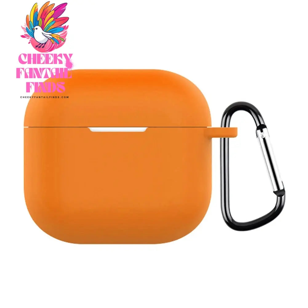 Silicone Soft Earphone Case Cover Shockproof Protector Cover with Carabiner Protective Shell Skin Box for Apple Airpods 4 (2024) Cheeky Fantail Finds