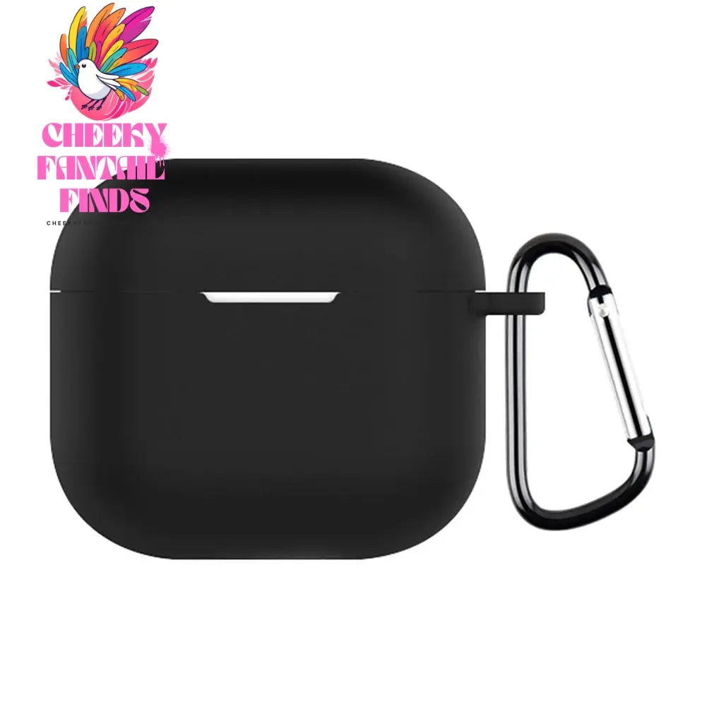 Silicone Soft Earphone Case Cover Shockproof Protector Cover with Carabiner Protective Shell Skin Box for Apple Airpods 4 (2024) Cheeky Fantail Finds