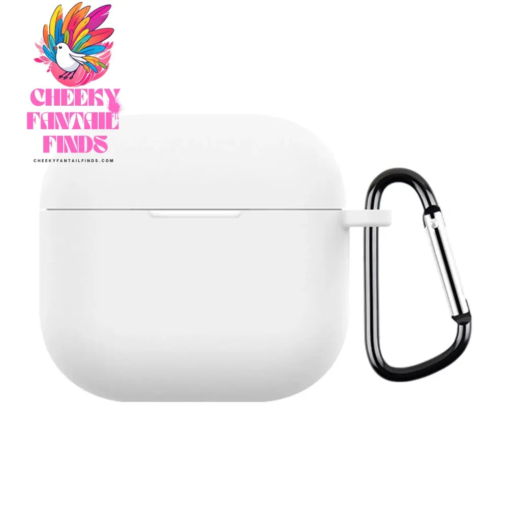 Silicone Soft Earphone Case Cover Shockproof Protector Cover with Carabiner Protective Shell Skin Box for Apple Airpods 4 (2024) Cheeky Fantail Finds