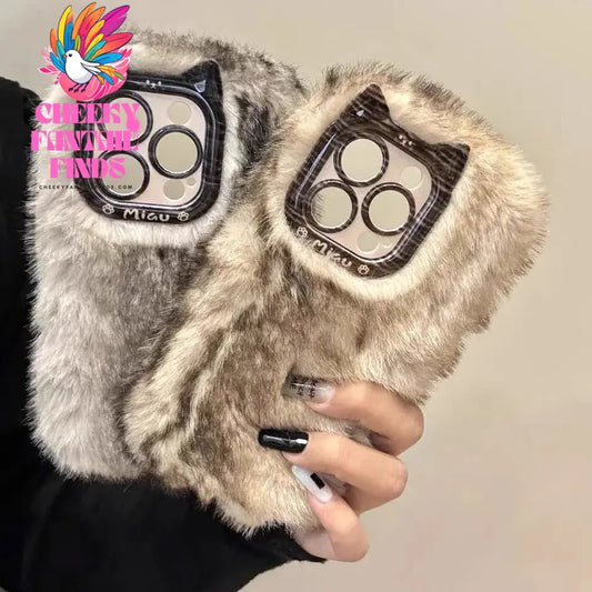 Simple And Luxurious Style, Soft Mink Fur Plush Winter Version Suitable For Apple IPhone 13Promax 12Pro 14 Phone Protective Case Cheeky Fantail Finds