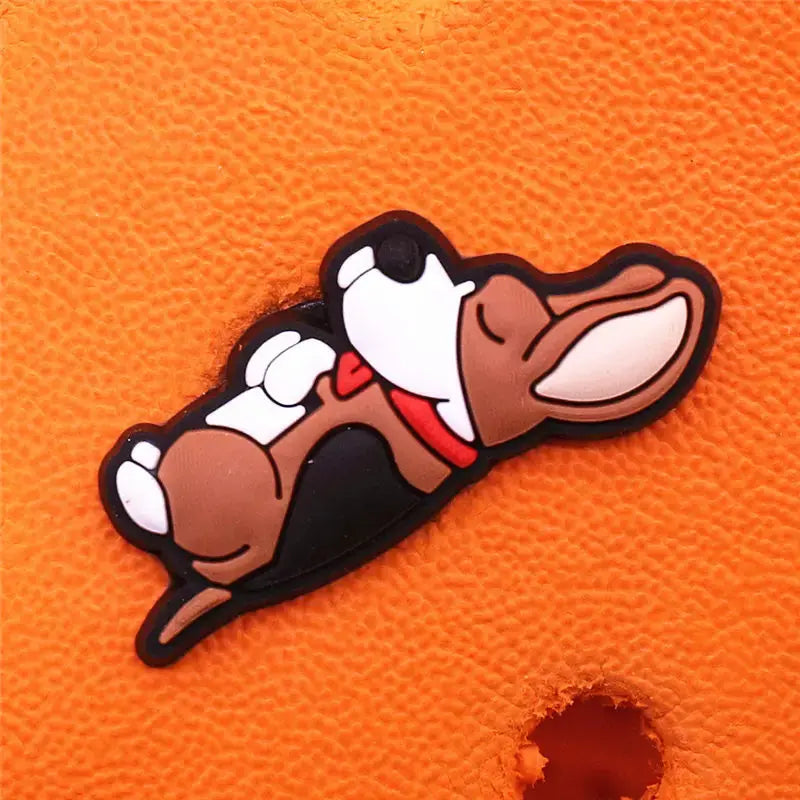 Single Sale 1pcs Funny Frogs PVC Shoe Buckle Decorations Lazy Dog Knife Penguin Upper Charms Shoe Pins Accessory Fit Kids Gifts Cheeky Fantail Finds