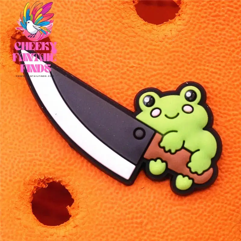 Single Sale 1pcs Funny Frogs PVC Shoe Buckle Decorations Lazy Dog Knife Penguin Upper Charms Shoe Pins Accessory Fit Kids Gifts Cheeky Fantail Finds