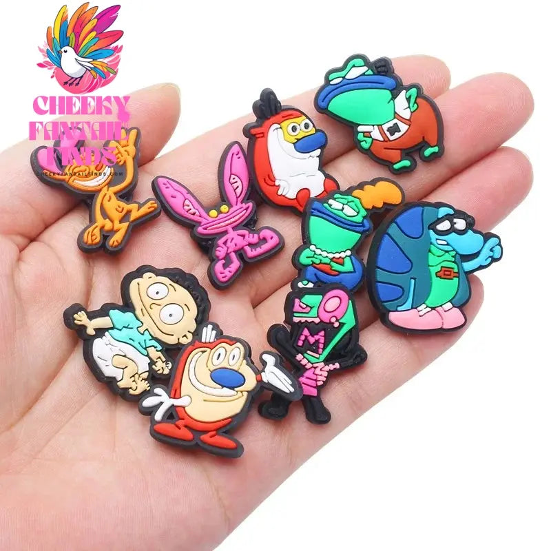 Single Sale 1pcs PVC Cartoon Shoe Charm Boy Girl Horse Man Shoe Accessories Clog Decorations for Kids Party X-mas Gift Cheeky Fantail Finds