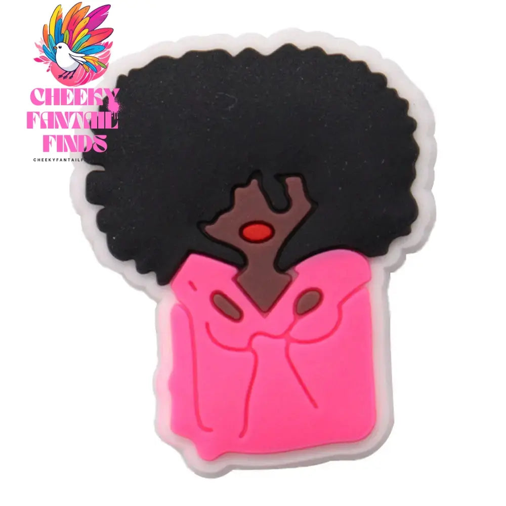 Single Sale 1pcs PVC Shoe Charms Black Girl Magic BLM Queen Hand Melanin Poppin Buckle Clog Decorations for Bands Xmas Gifts Cheeky Fantail Finds