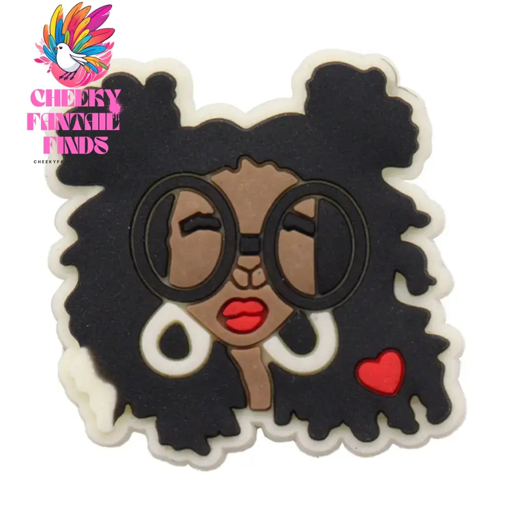 Single Sale 1pcs PVC Shoe Charms Black Girl Magic BLM Queen Hand Melanin Poppin Buckle Clog Decorations for Bands Xmas Gifts Cheeky Fantail Finds
