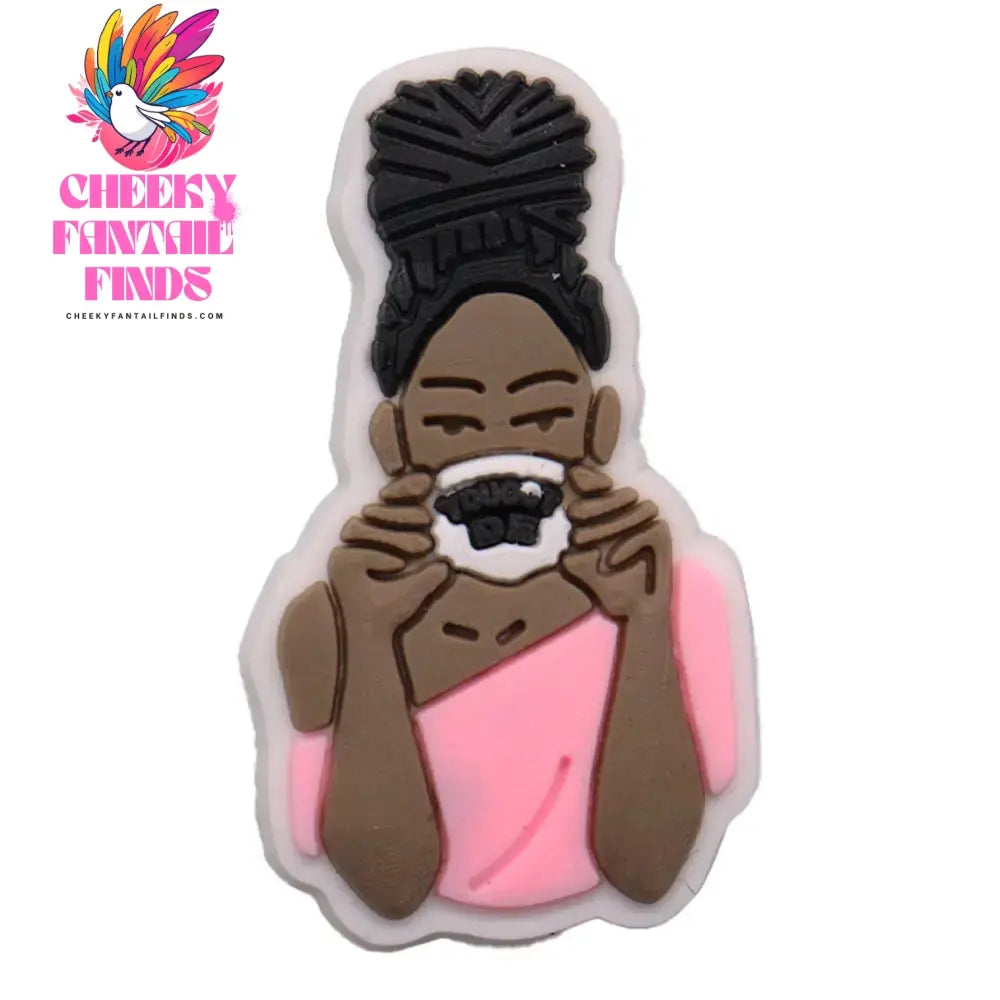 Single Sale 1pcs PVC Shoe Charms Black Girl Magic BLM Queen Hand Melanin Poppin Buckle Clog Decorations for Bands Xmas Gifts Cheeky Fantail Finds