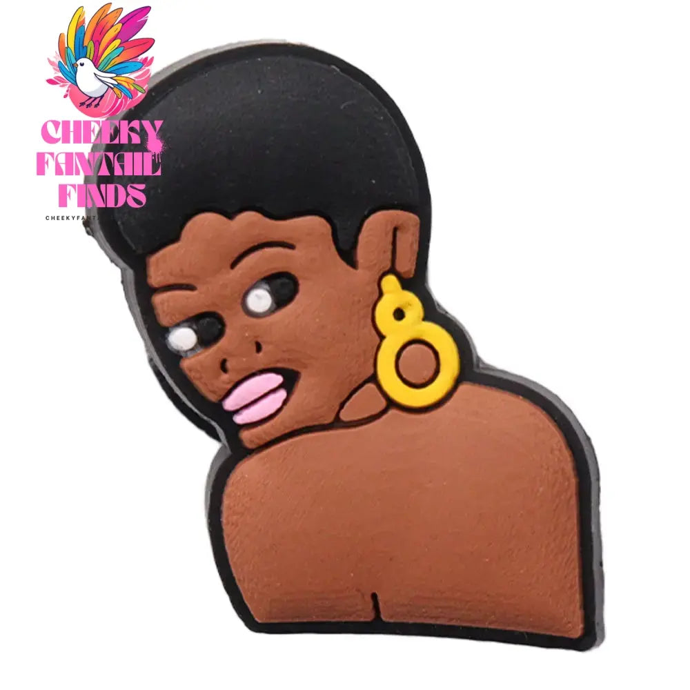 Single Sale 1pcs PVC Shoe Charms Black Girl Magic BLM Queen Hand Melanin Poppin Buckle Clog Decorations for Bands Xmas Gifts Cheeky Fantail Finds