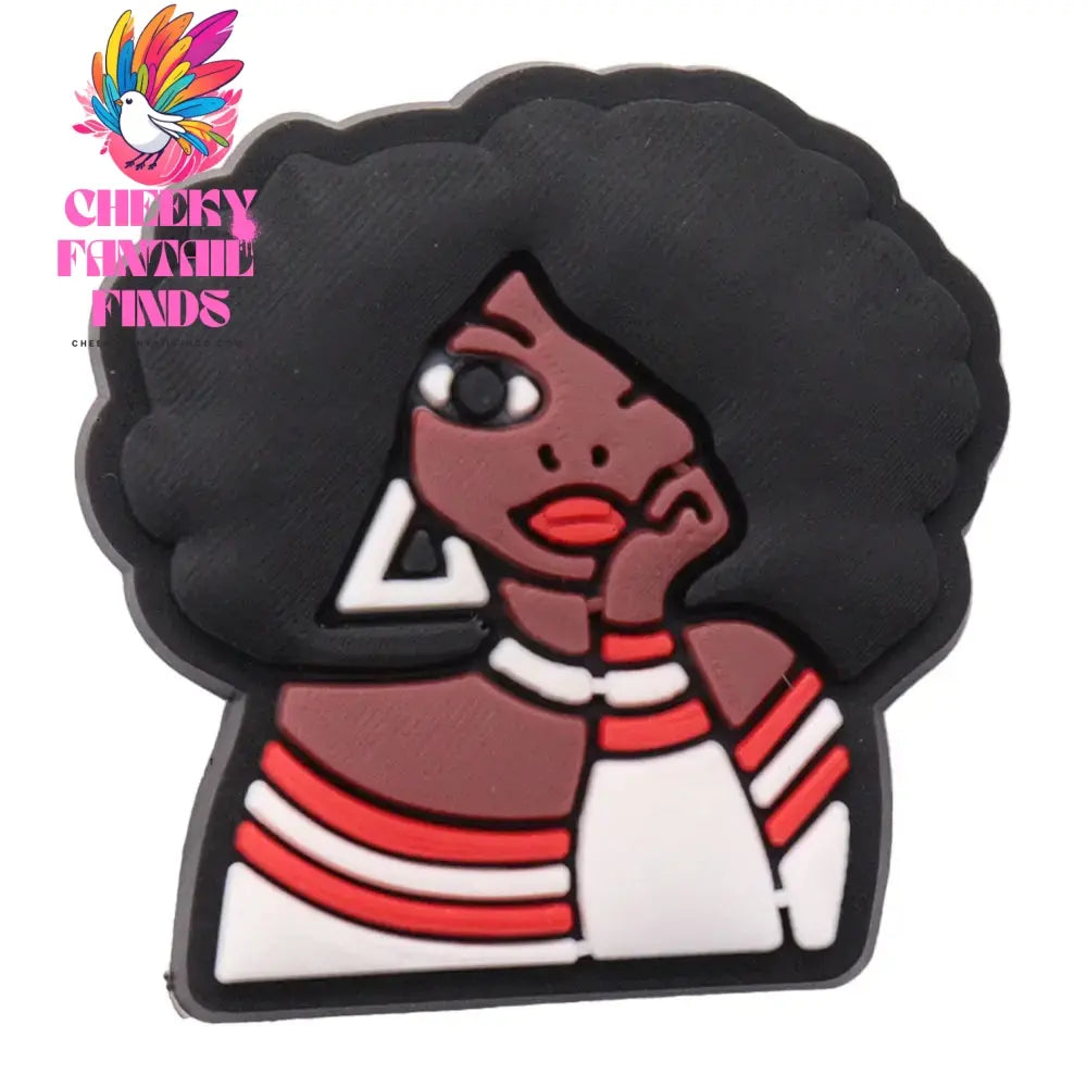 Single Sale 1pcs PVC Shoe Charms Black Girl Magic BLM Queen Hand Melanin Poppin Buckle Clog Decorations for Bands Xmas Gifts Cheeky Fantail Finds