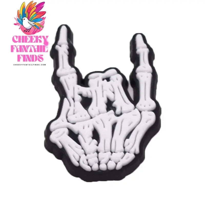 Skull Punk Shoe Charms for Shoe Accessories Men Clogs Pins Women Badge Boy Girl Jeans Kids Decorations Buckle Shoes Accessories Cheeky Fantail Finds
