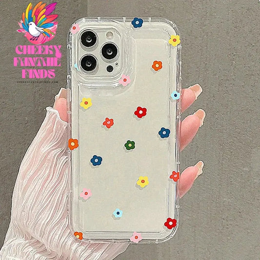 Small Flower Stars Soft Case For iPhone 16 14 13 11 15 Pro Max 12 Mini XS XR X 8 7 Plus SE 2022 13Pro Anti-drop Airbag Cover Cheeky Fantail Finds