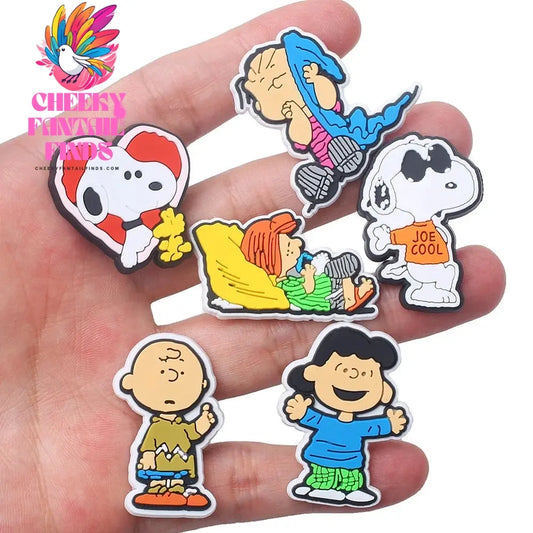Snoopy Cute Cartoon Character for Cartoon Shoe Charms Accessories DIY Decoration for Classic Clog Kids Gifts - Cheeky Fantail Finds