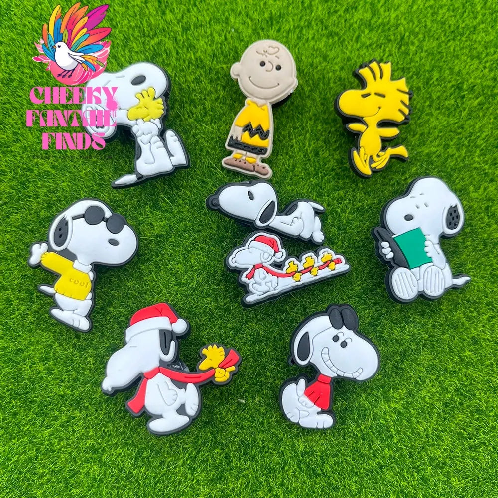 Snoopy Shoe Charms Cartoon Clogs Sandals PVC Shoe Decorations Accessories Buckle Kids Christmas Birthday Gifts - Cheeky Fantail Finds
