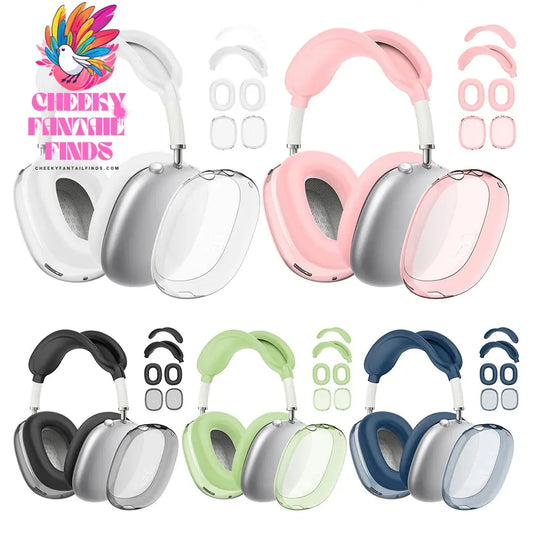 Soft Anti-Scratch Transparent Cover For AirPods Max TPU Wireless Shockproof Headphones Case Protective Sleeve Protector Cheeky Fantail Finds
