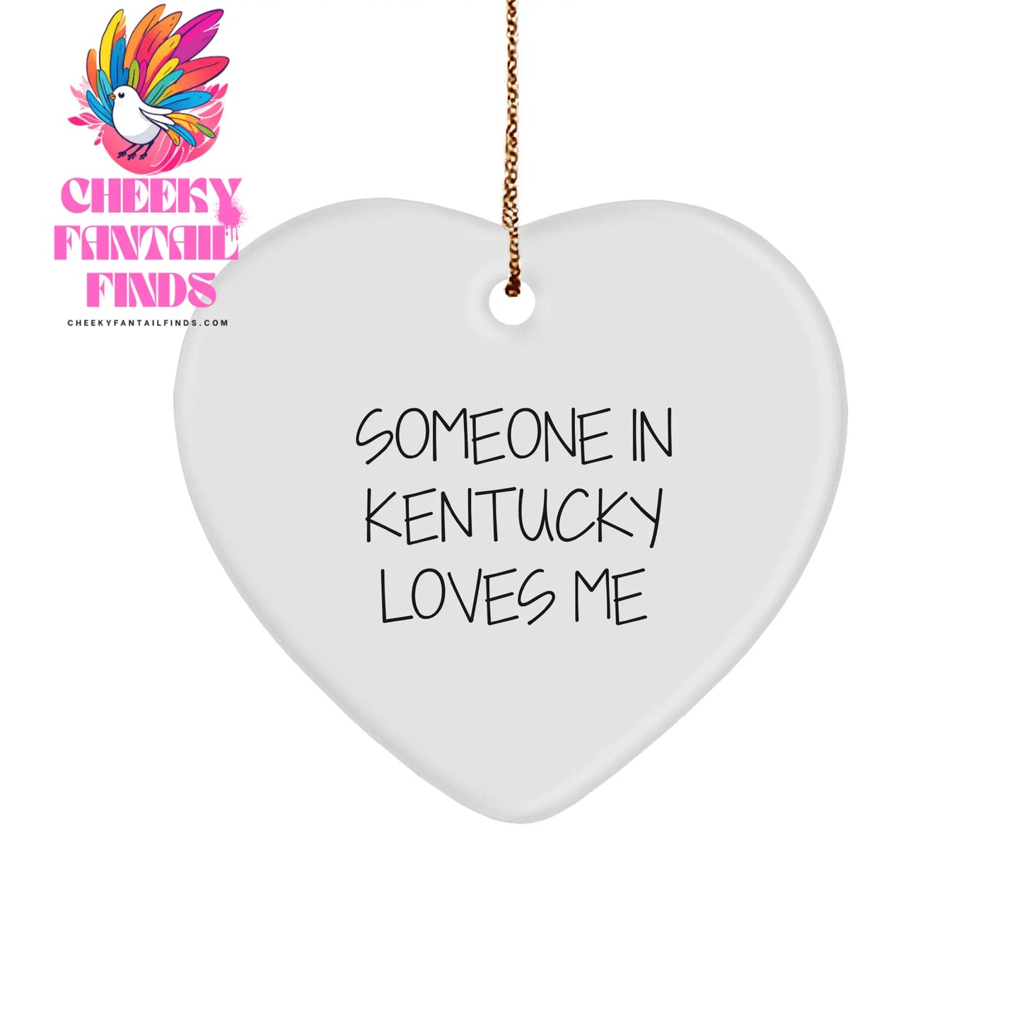 Someone in Kentucky Loves Me Heart Ornament, Kentucky Gifts, Christmas Unique Gifts from Men to Women, Friends, Coworkers, Family - Image 1