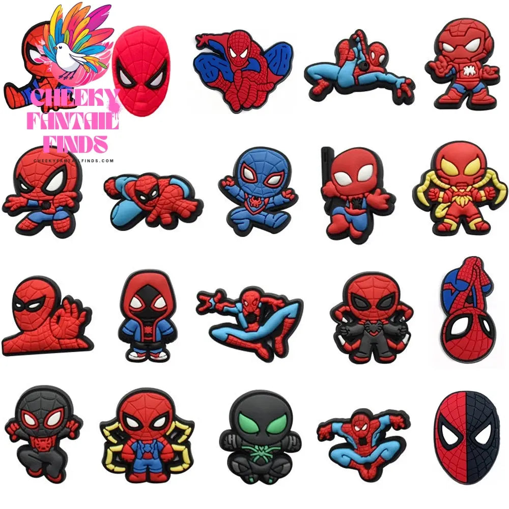 Spider-Man Shoe Charms Cartoon Clog Sandal Decorations Shoe Accessories Slippers Buckle Kids Boy Gifts - Cheeky Fantail Finds