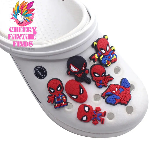 Spider-Man Shoe Charms Cartoon Clog Sandal Decorations Shoe Accessories Slippers Buckle Kids Boy Gifts - Cheeky Fantail Finds